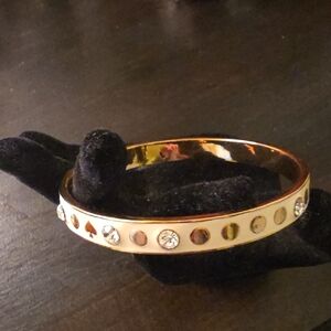 Kate Spade Gold and Cream Bracelet with Crystal Accents